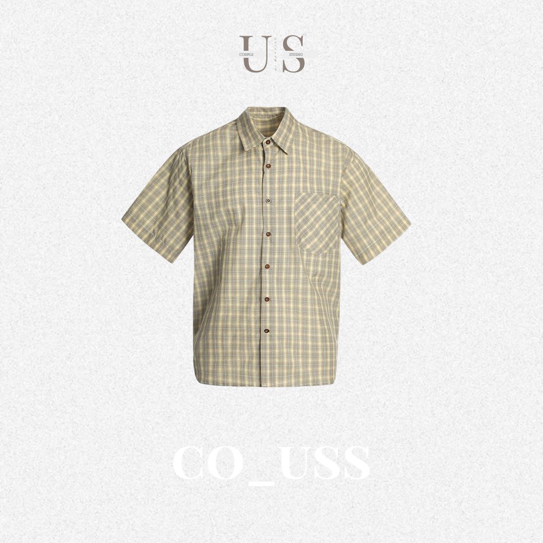 S0354 American retro plaid shirt, versatile, lazy, fashionable and trendy plaid shirt