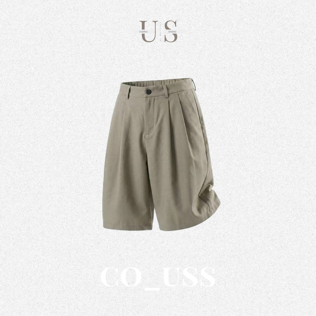 P0223 Japanese style Pleated design oversize men's casual shorts