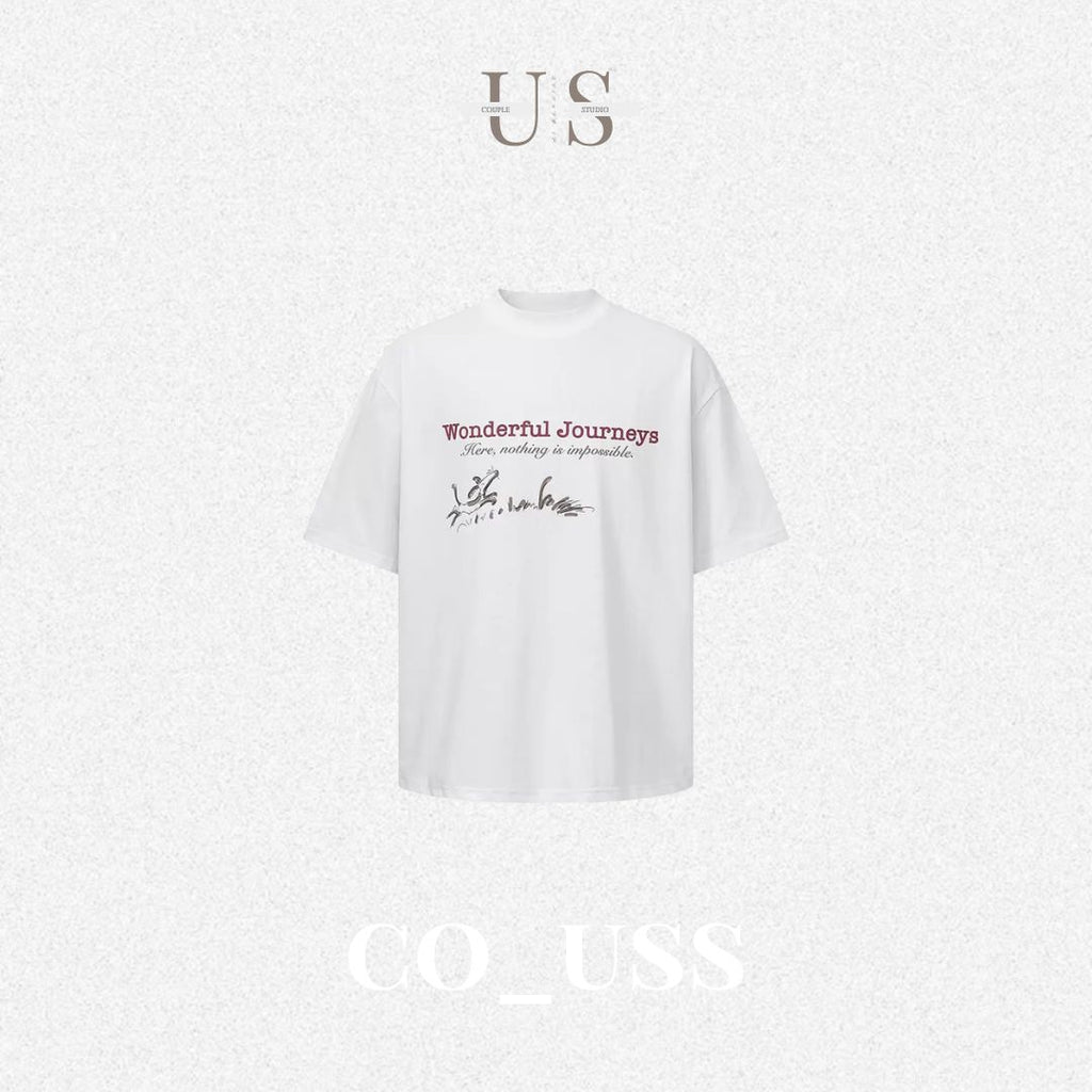 S0451 American retro striped short-sleeved T-shirt