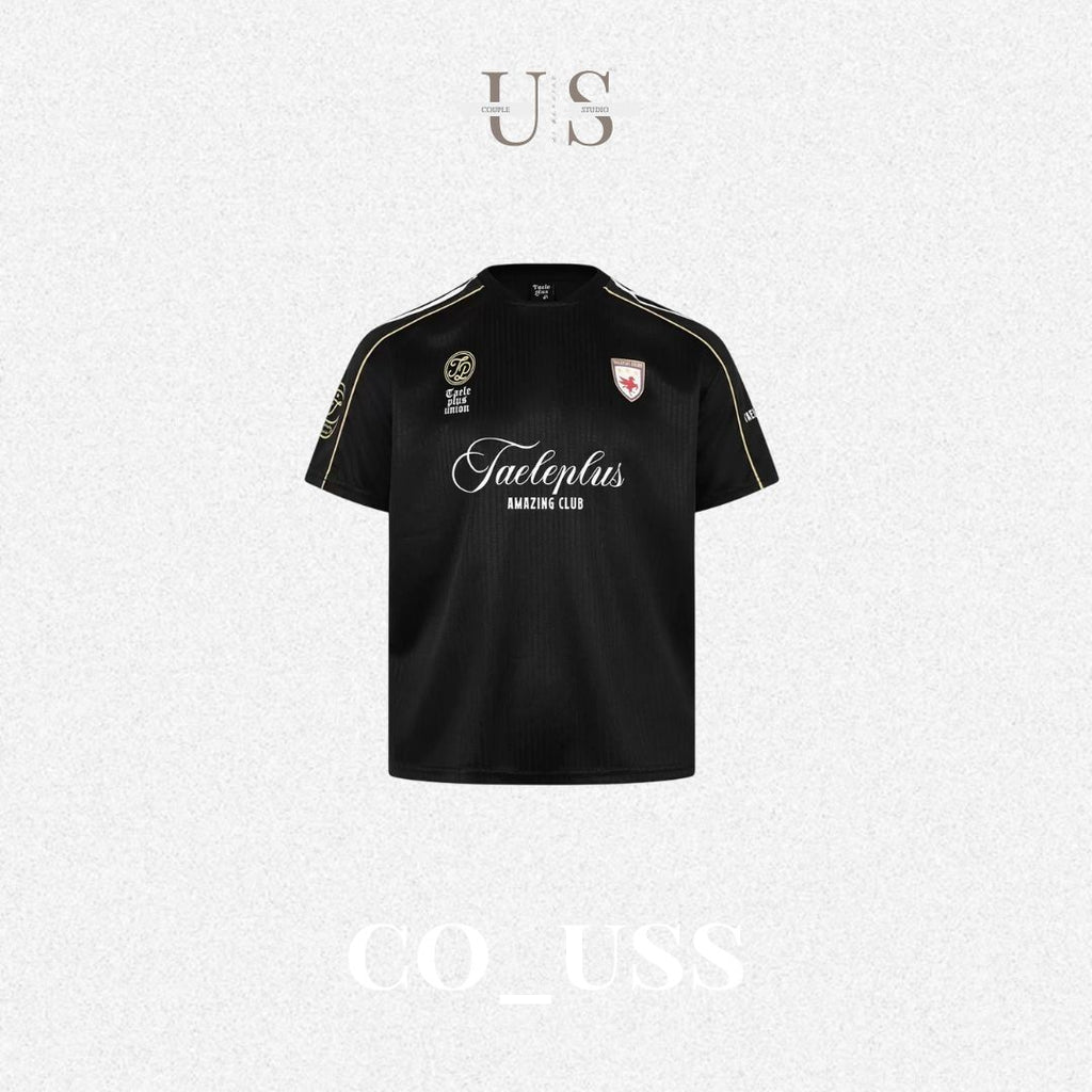 S0475 American Retro Pattern Short-Sleeve Soccer T-Shirt