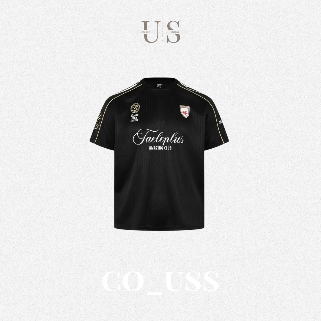 S0475 American Retro Pattern Short-Sleeve Soccer T-Shirt