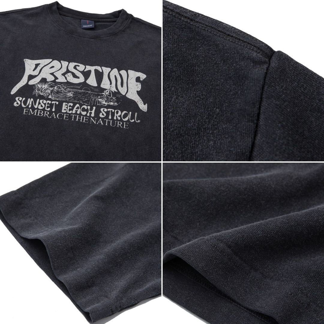 S0299 REKNAT American retro 320g heavy cotton t-shirt
