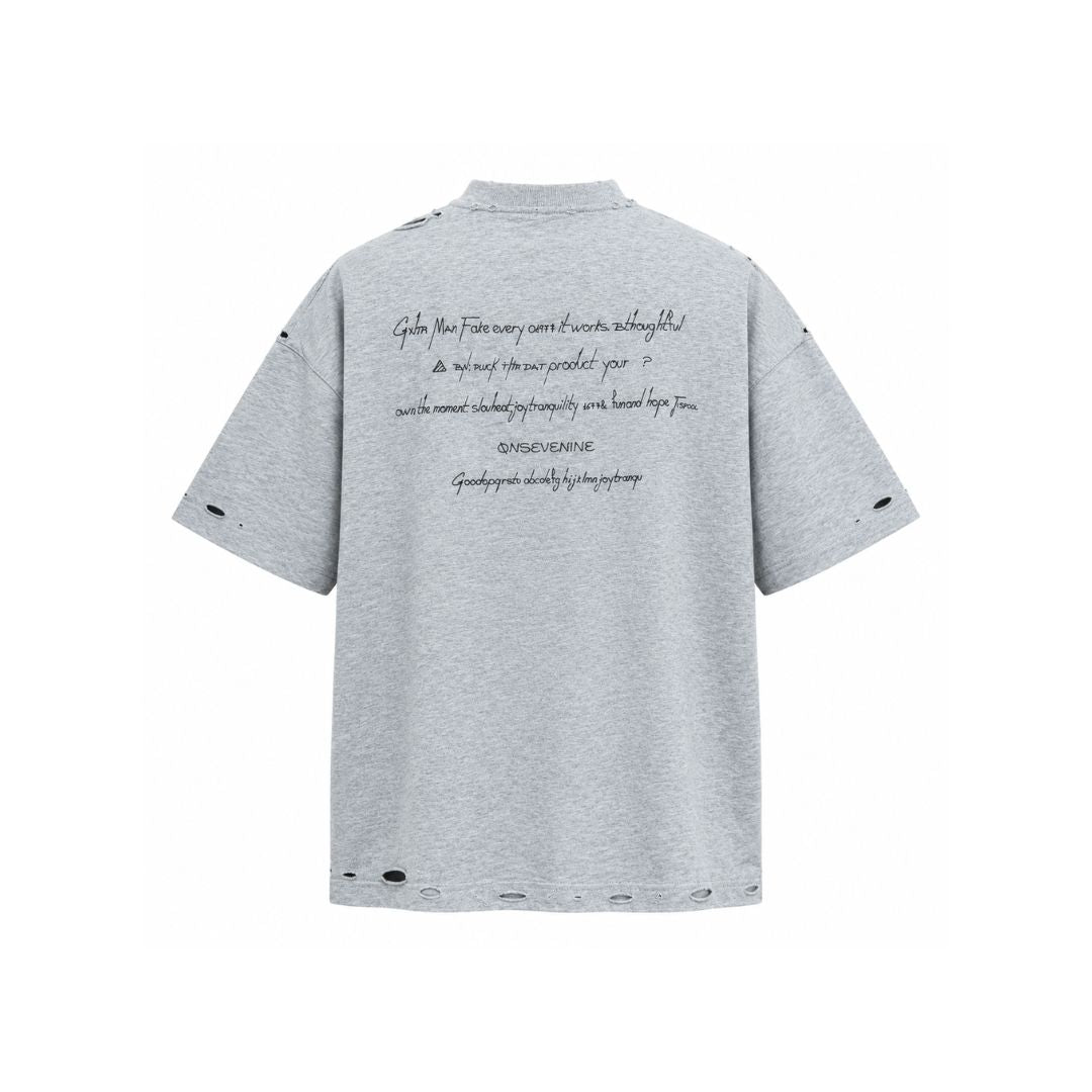 LK003 Faded Script Distressed Tee
