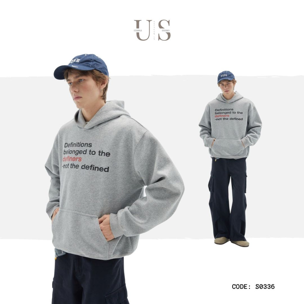 S0336 American Retro Campus Style Hoodie Men's Fashion Brand Loose Casual Student Hoodie