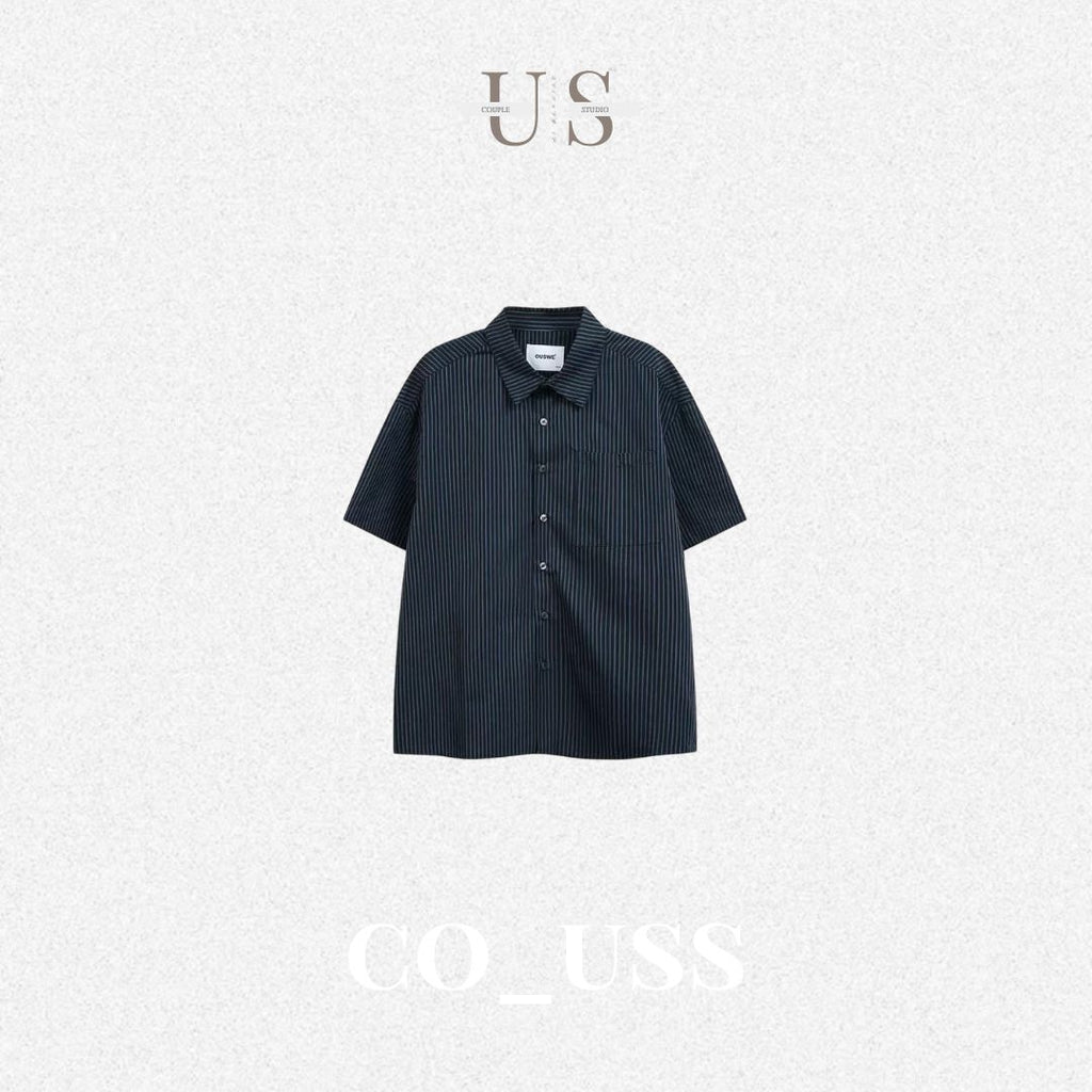 S0442 American Retro Striped Short-Sleeve Shirt