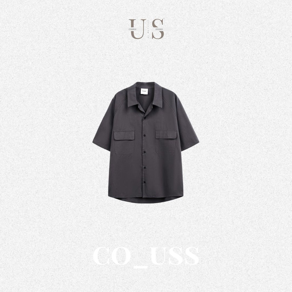 S0446 American retro short-sleeved trendy loose-fitting cargo shirt