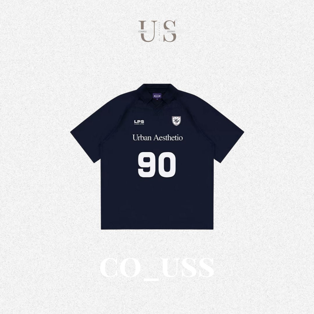 S0383 Limited Loopsoon American retro sportswear print fashion men's short-sleeved T-shirt