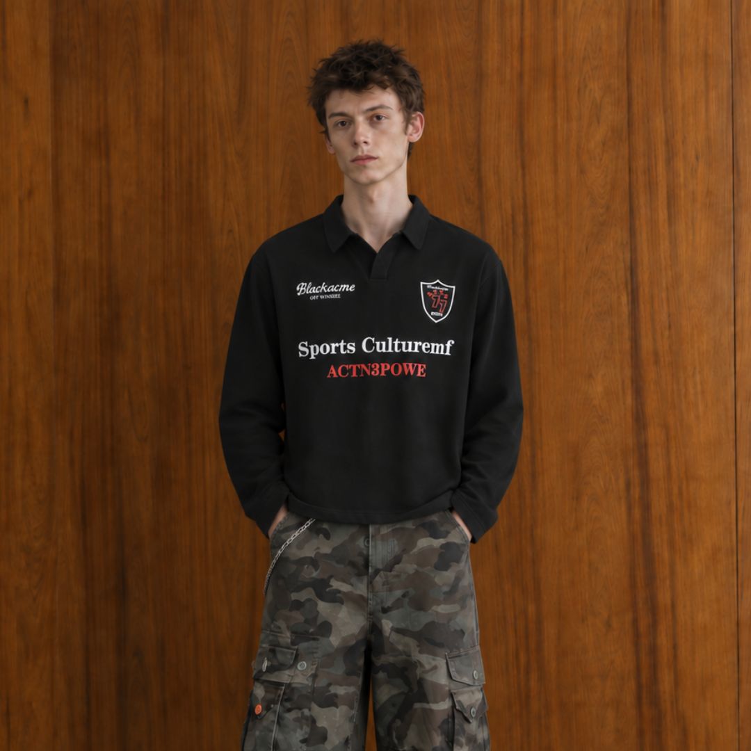 LK007 Varsity Club Long Sleeve Polo