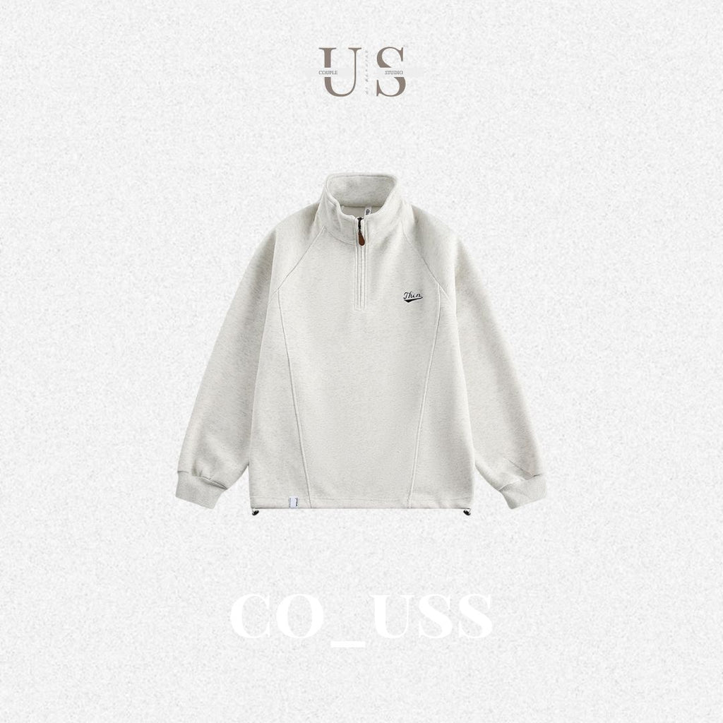 S0332 American style half zipper pullover sweatshirt