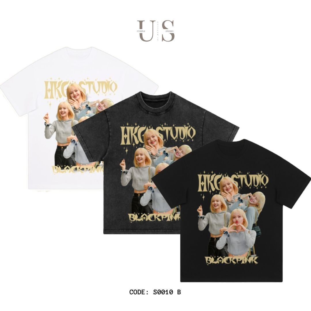 S0010 300g Blackpink Short Sleeve Americana T-Shirt