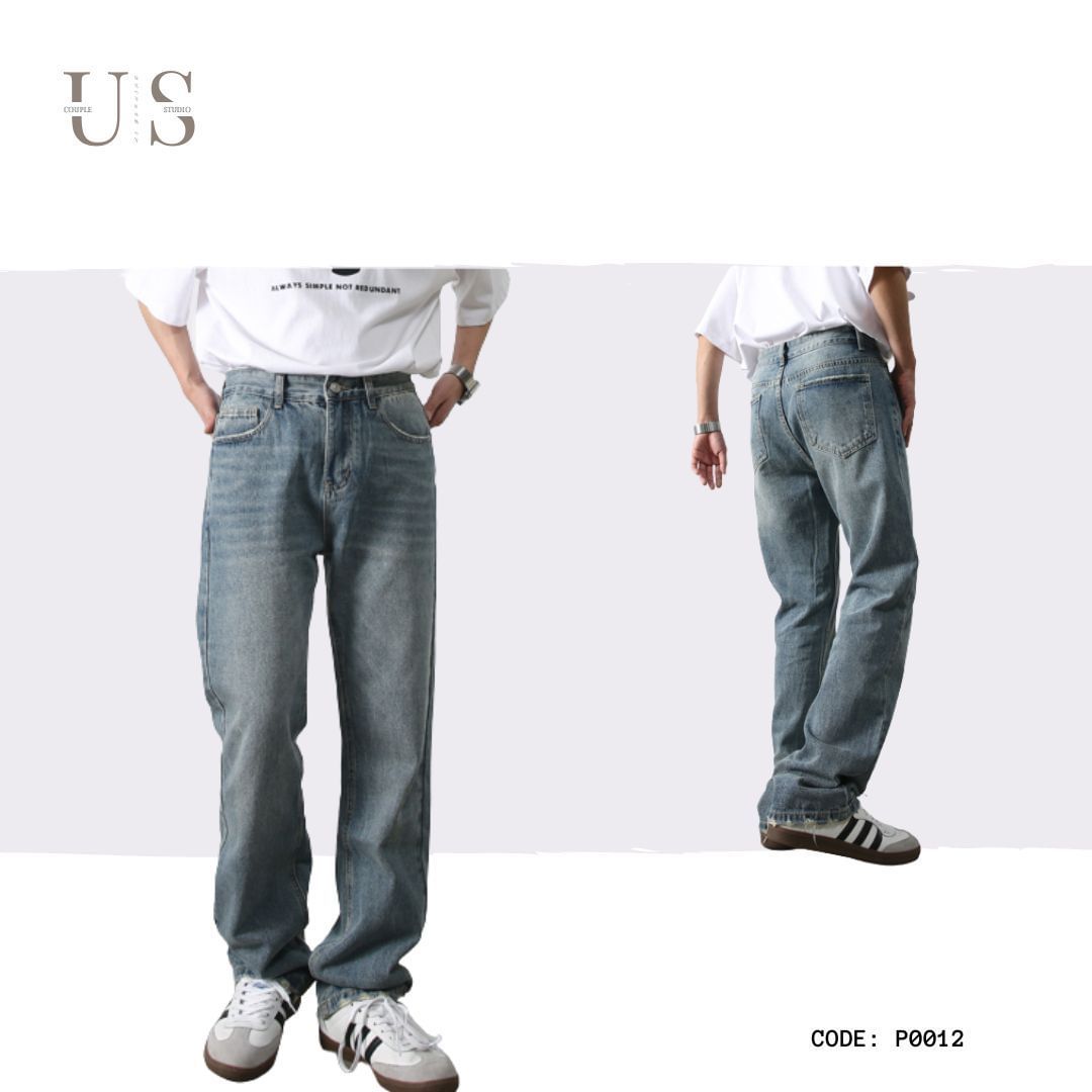 P0012 American High Street Vibe Straight Flared Jeans