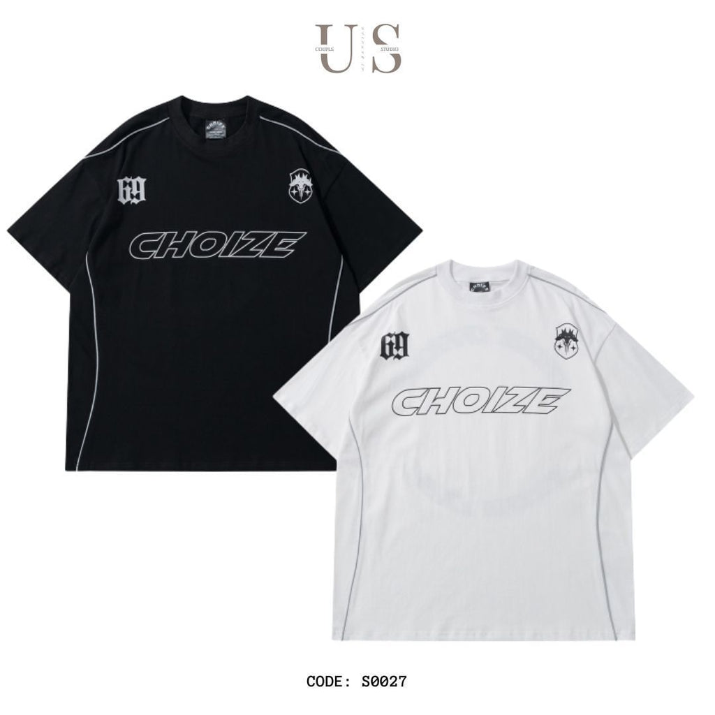 S0027 American Sports Style Letter Print Short Sleeve T-Shirt