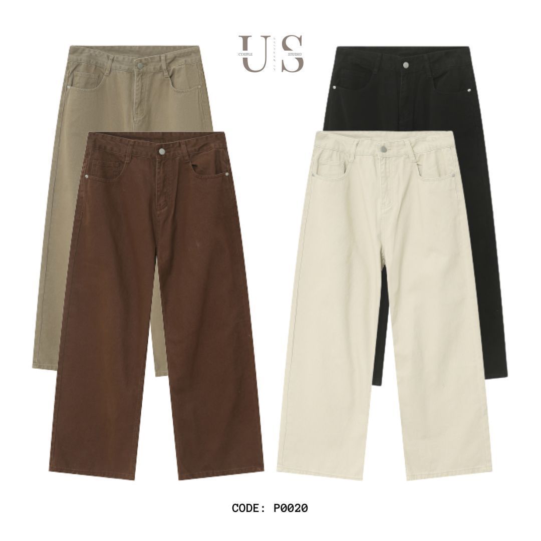 P0020 Straight Fit Loose Simple Jeans