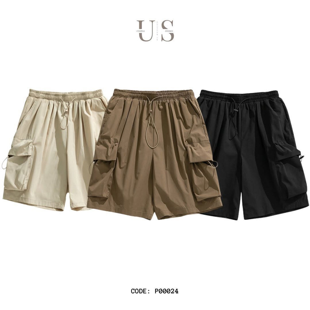 P0024 Japanese Cubic Big Pockets Oversize Cargo Shorts Pants