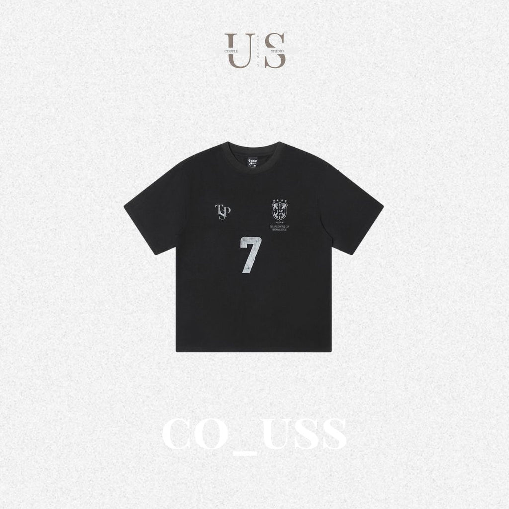 S0319 American high street printed round neck short-sleeved T-shirt