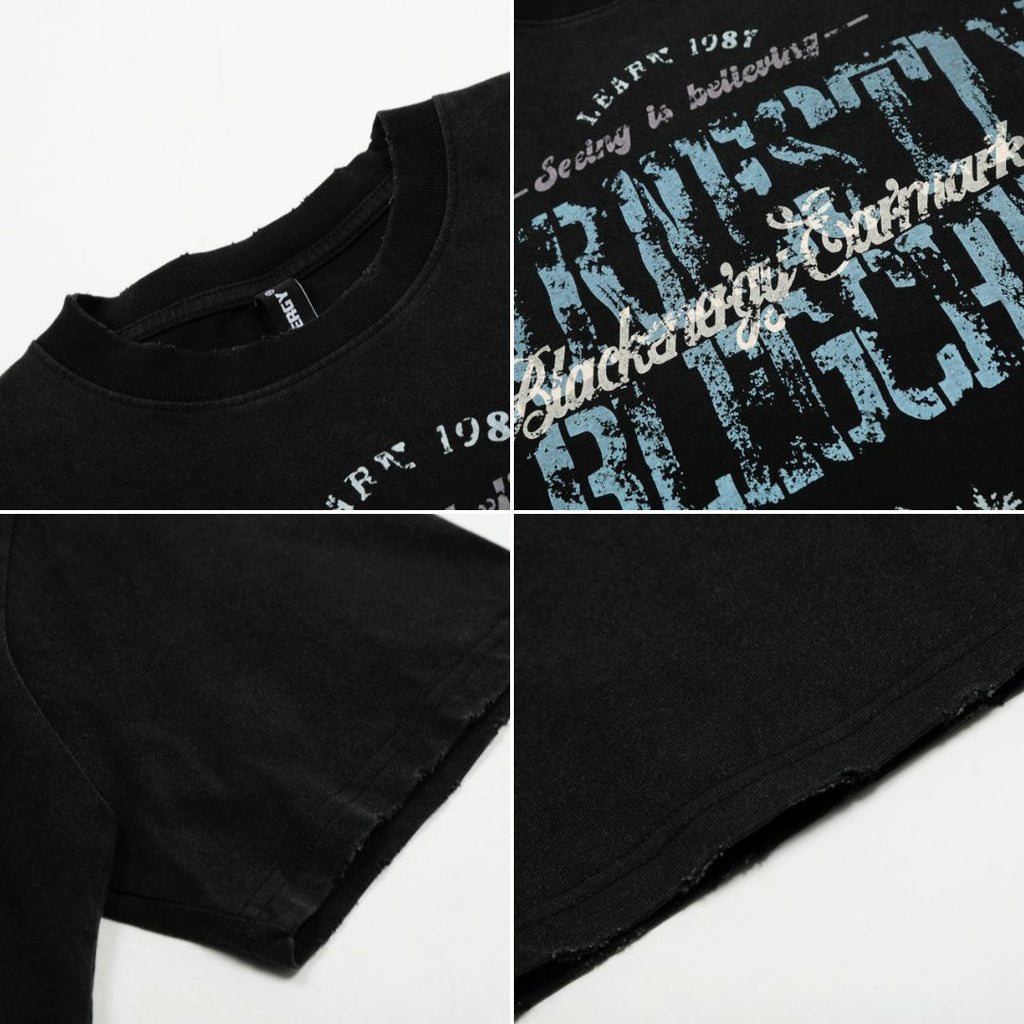 S0311 American Street Trend High Quality Printed Short Sleeve T-shirt