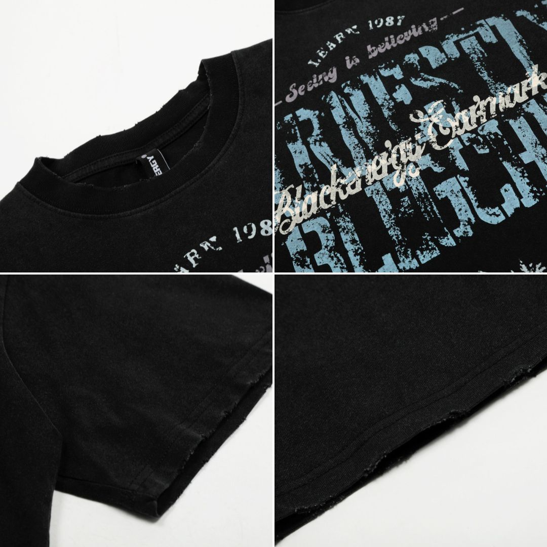 S0311 American Street Trend High Quality Printed Short Sleeve T-shirt