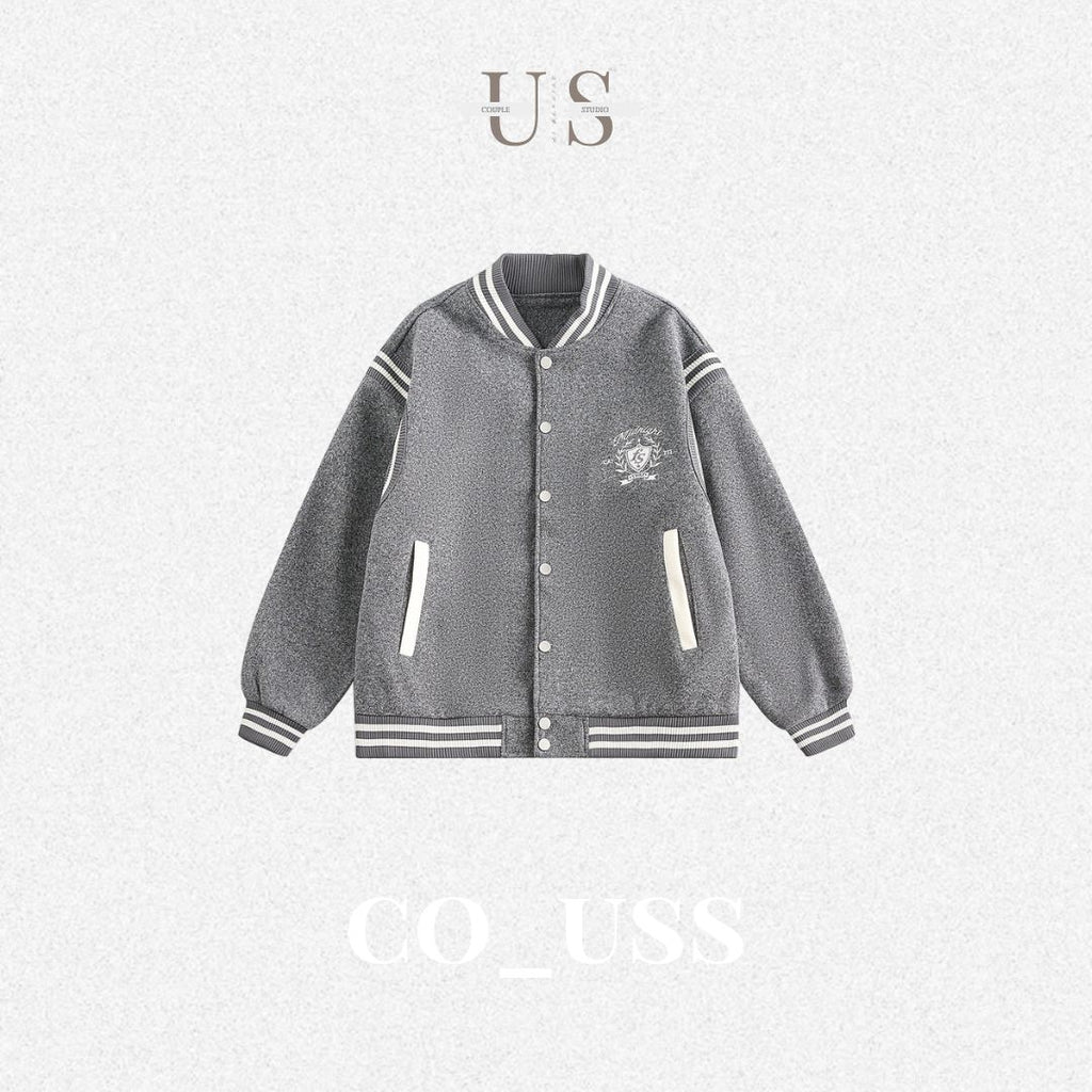 S0334 American retro college style splicing baseball jacket