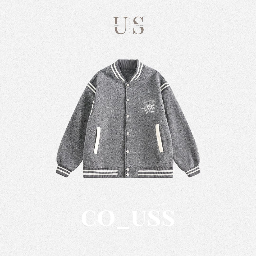 S0334 American retro college style splicing baseball jacket