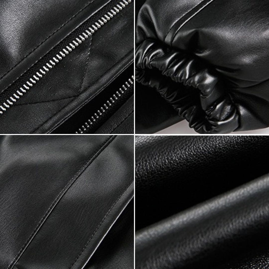 S0250 American retro handsome motorcycle PU leather jacket