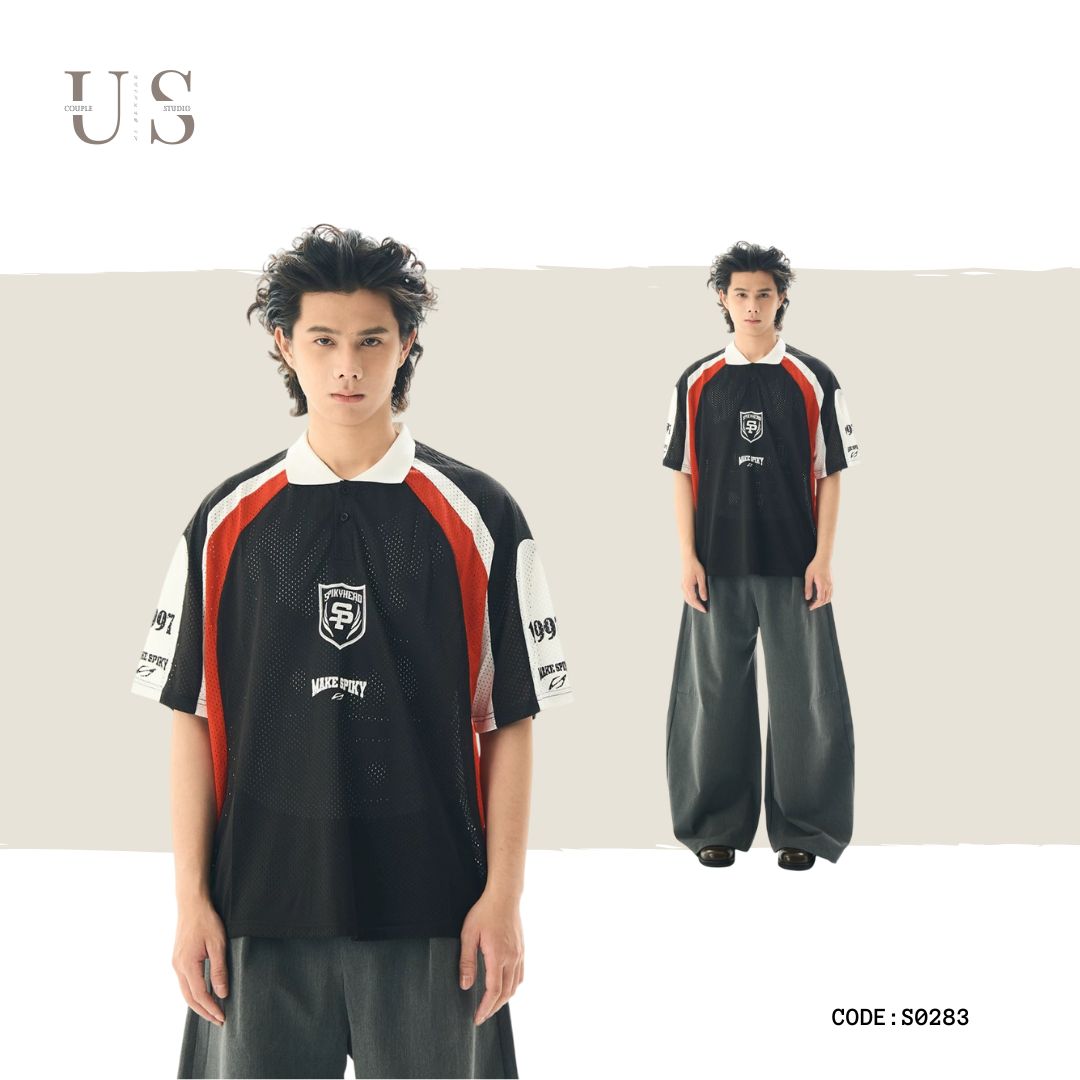 S0283 American Retro High Street Simple Simple Jersey Lapel Short Sleeve