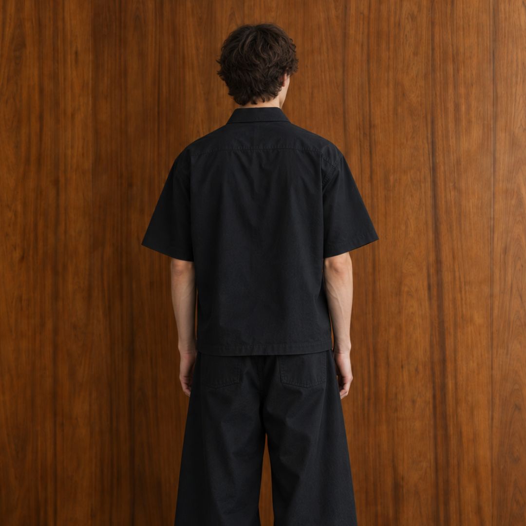 LK001 Embroidered Utility Boxy Shirt