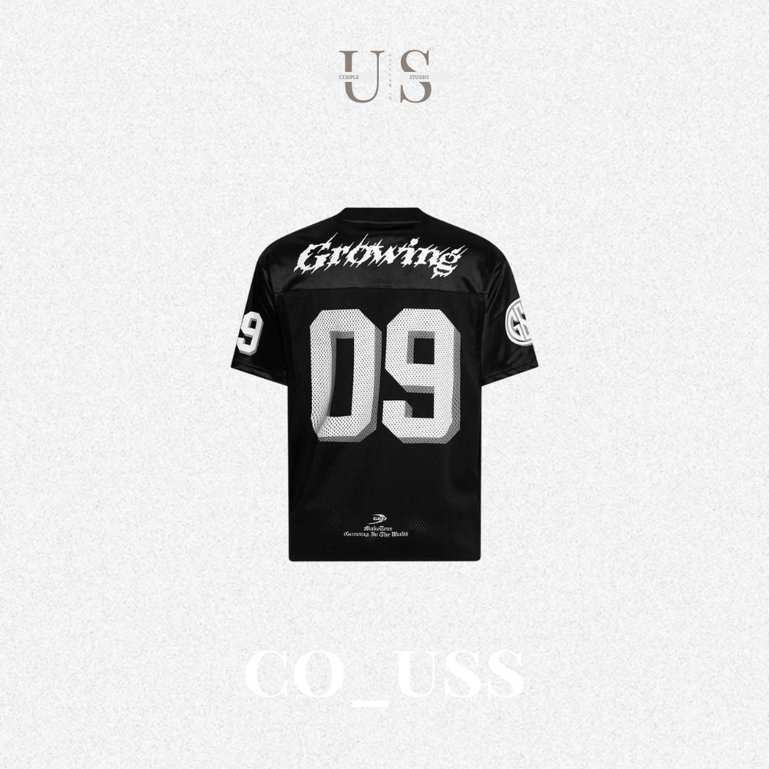 S0411 American street retro mesh V-neck short-sleeved T-shirt
