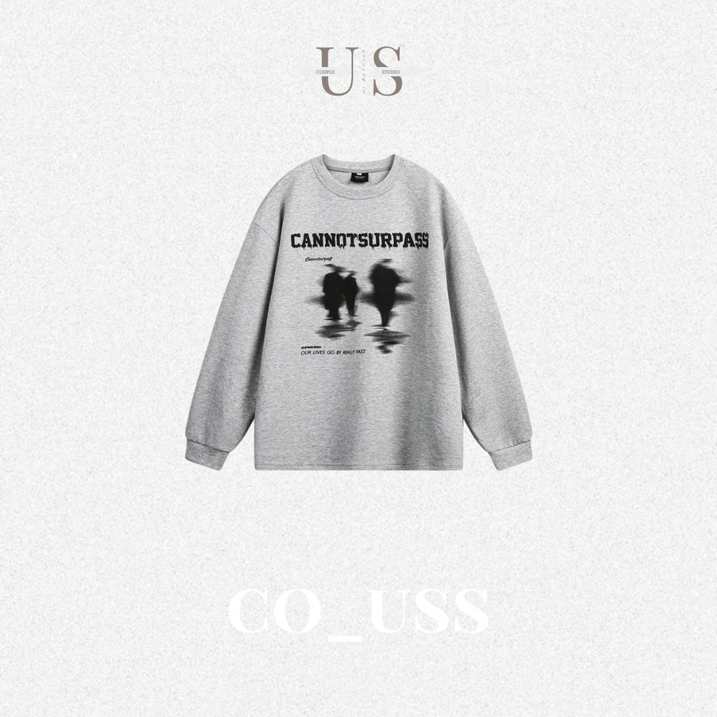 S0344 American trendy brand Phantom logo embroidered round neck sweatshirt