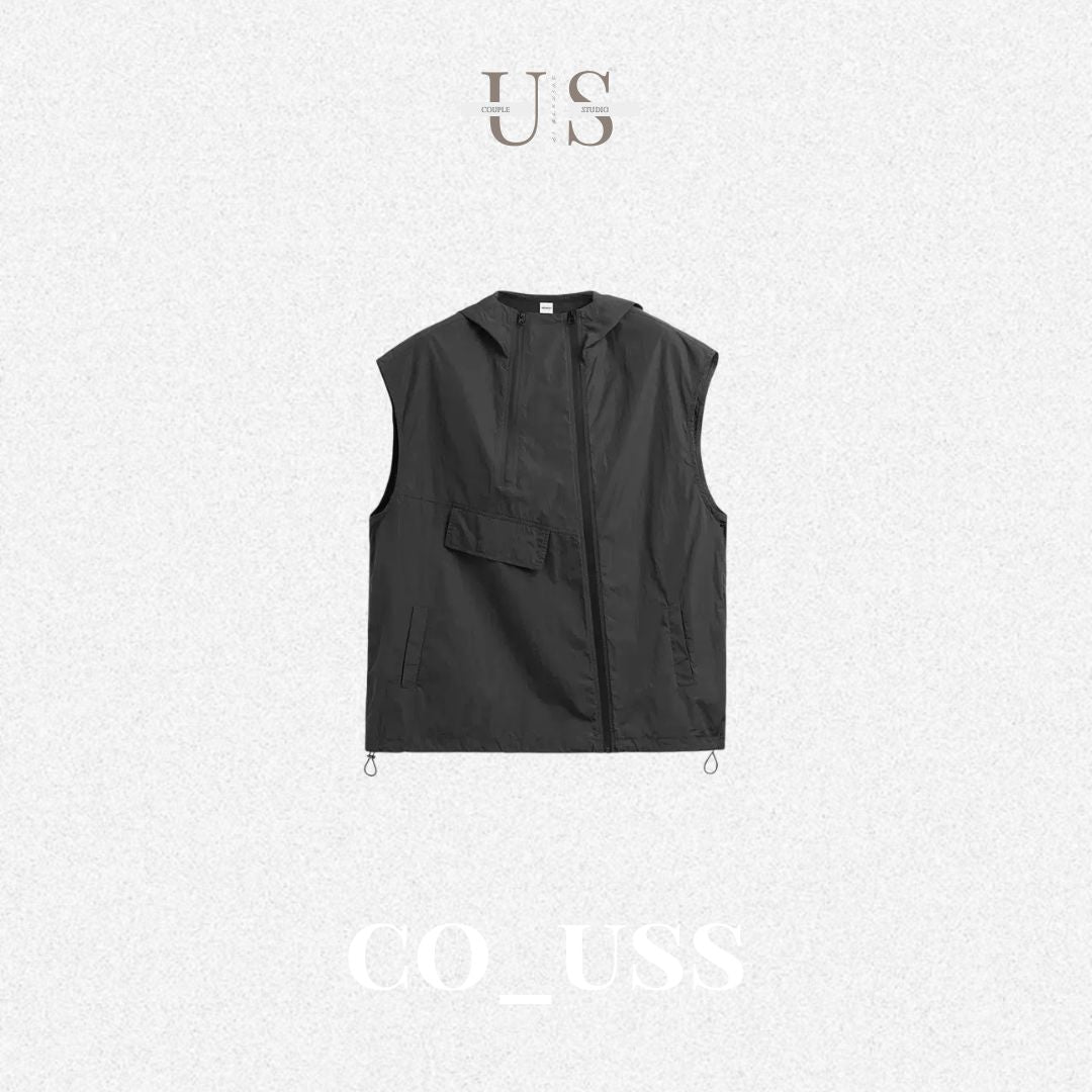 S0478 Japanese-style functional zippered vest