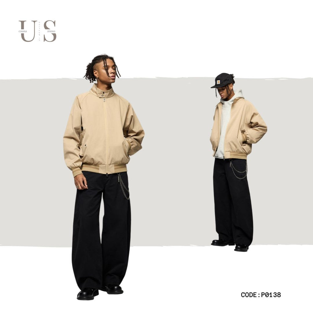 P0138 Japanese retro drape double pleated suit pants wide-leg casual pants