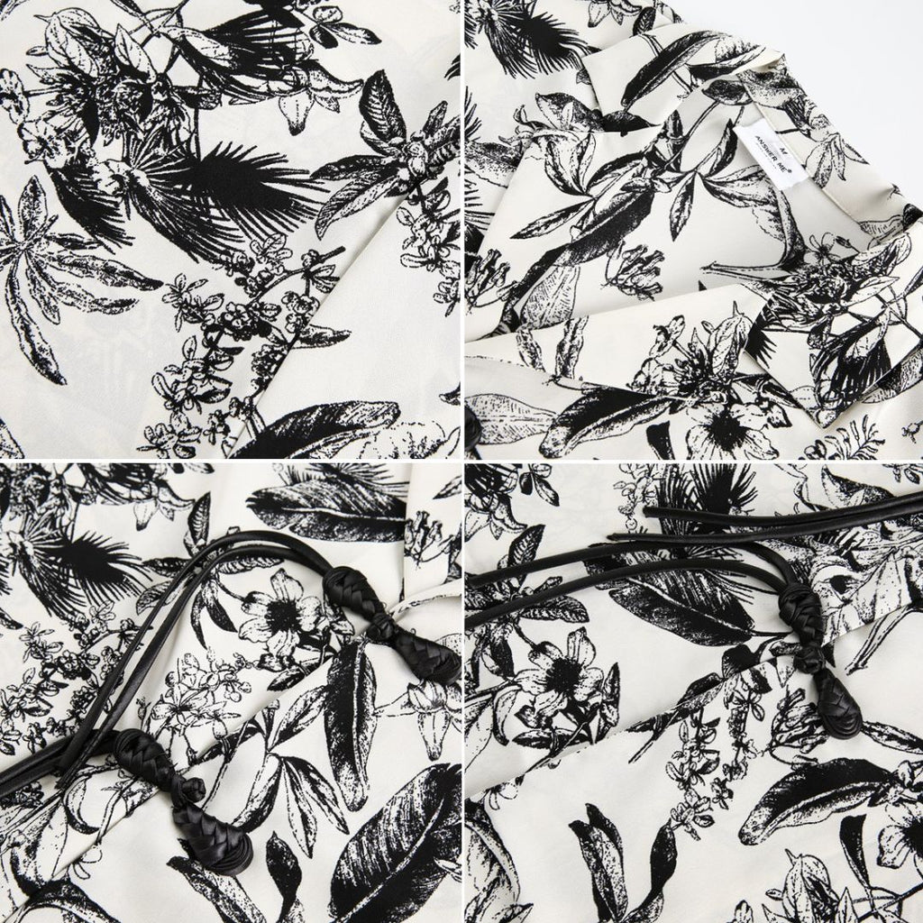 S0222 New Chinese style niche trendy brand Hawaiian retro short-sleeved floral shirt