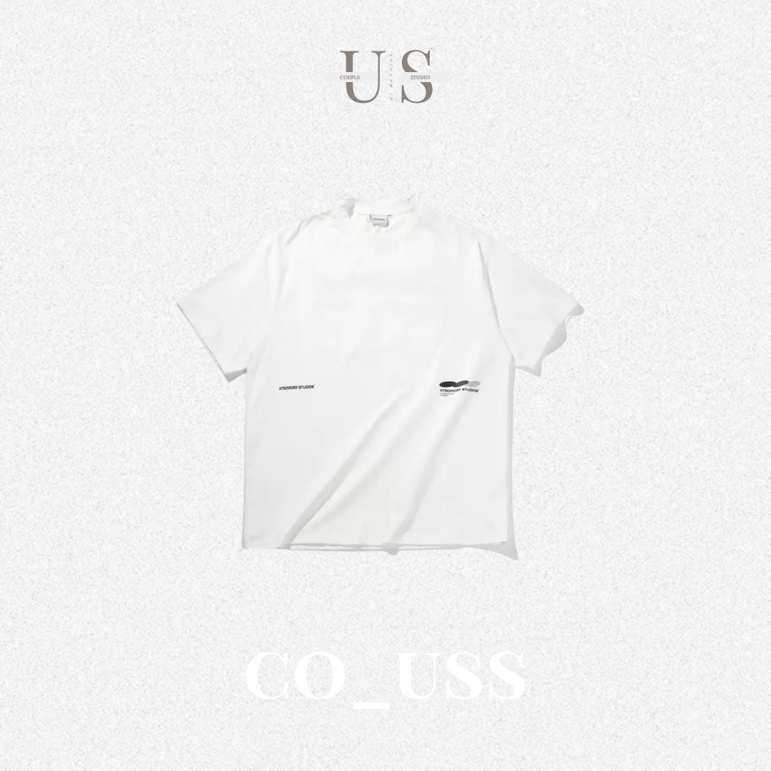 S0429 Japanese-style trendy casual loose-fitting round neck short-sleeved retro unisex printed T-shirt