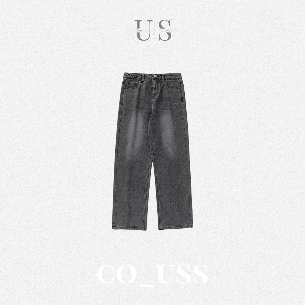 P0198 American retro straight leg loose-fitting washed distressed oversized jeans