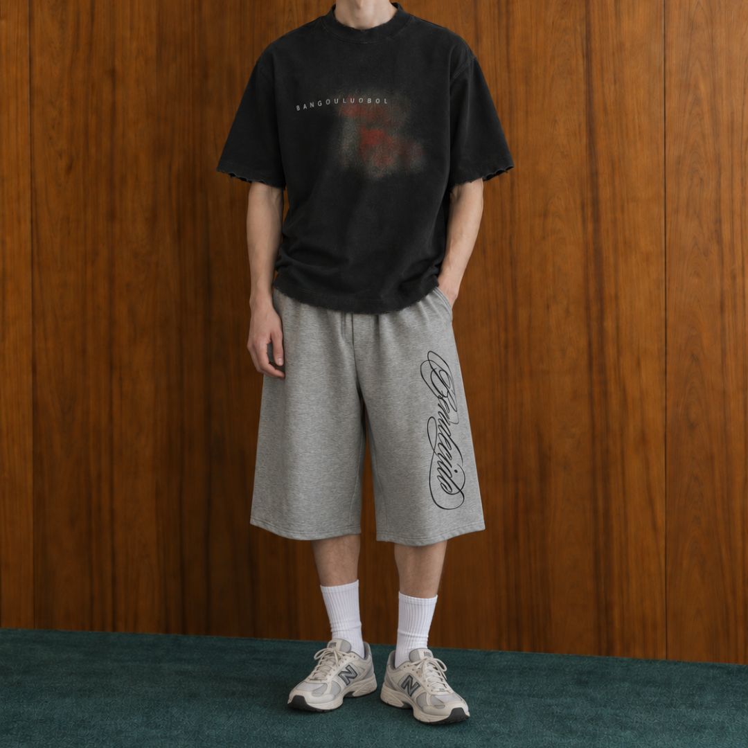LK011 Signature Script Bermuda Shorts