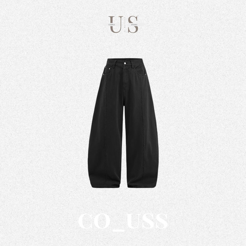 P0190 American Deconstructed Washed Distressed Frayed Edge Cargo Pants