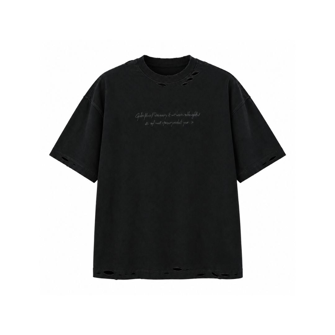 LK003 Faded Script Distressed Tee