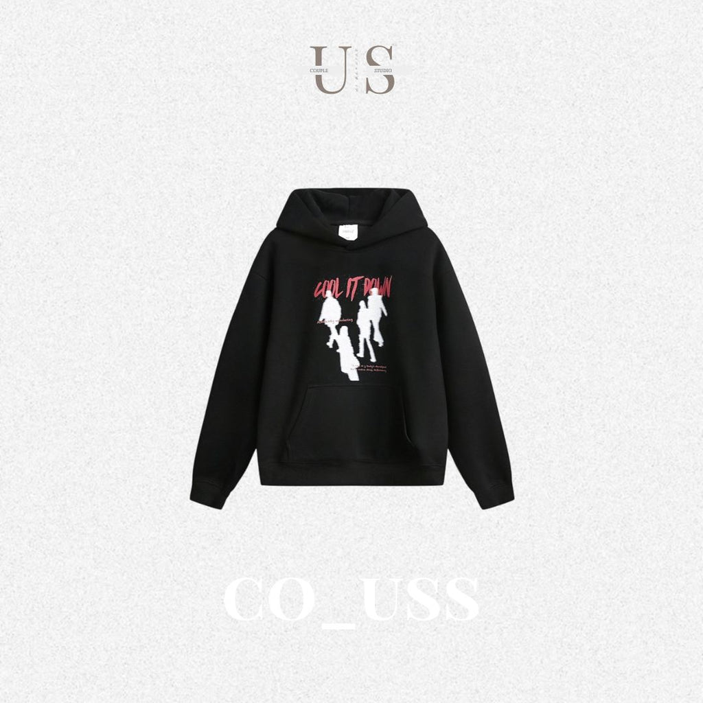 S0360 American style retro hooded loose youth campus style student hoodie