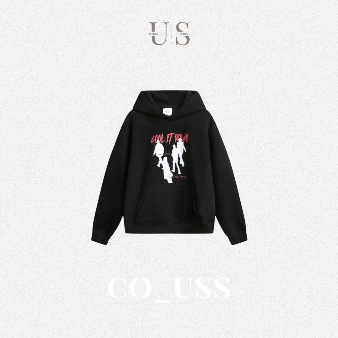 S0360 American style retro hooded loose youth campus style student hoodie