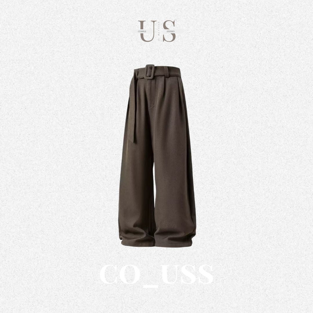 P0213 Japanese-style 3D pleated draped curved trousers
