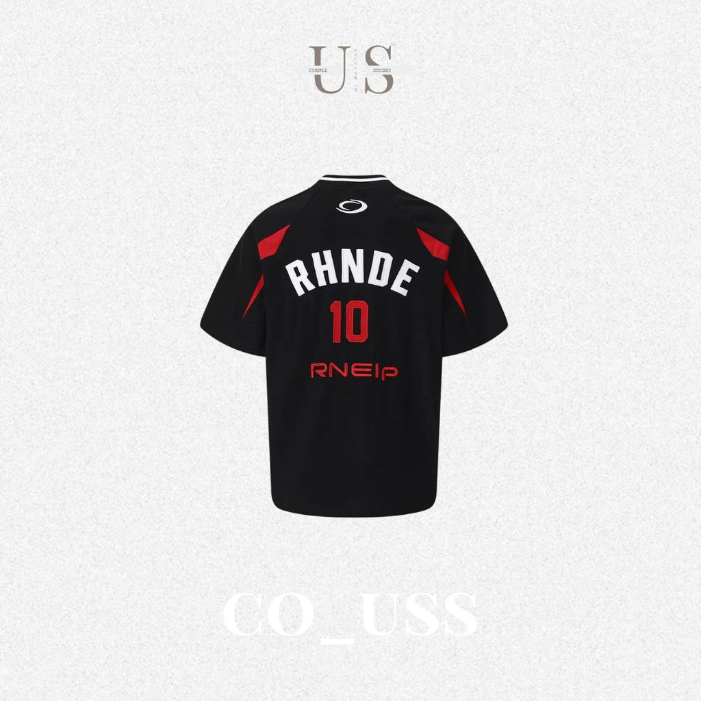 S0473 American Retro Style Color Block Football Sports T-Shirt