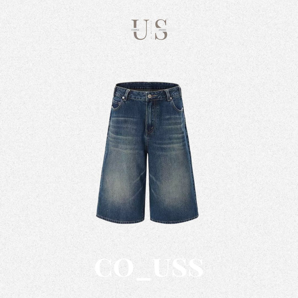 P0194 American-style straight leg loose cropped jeans