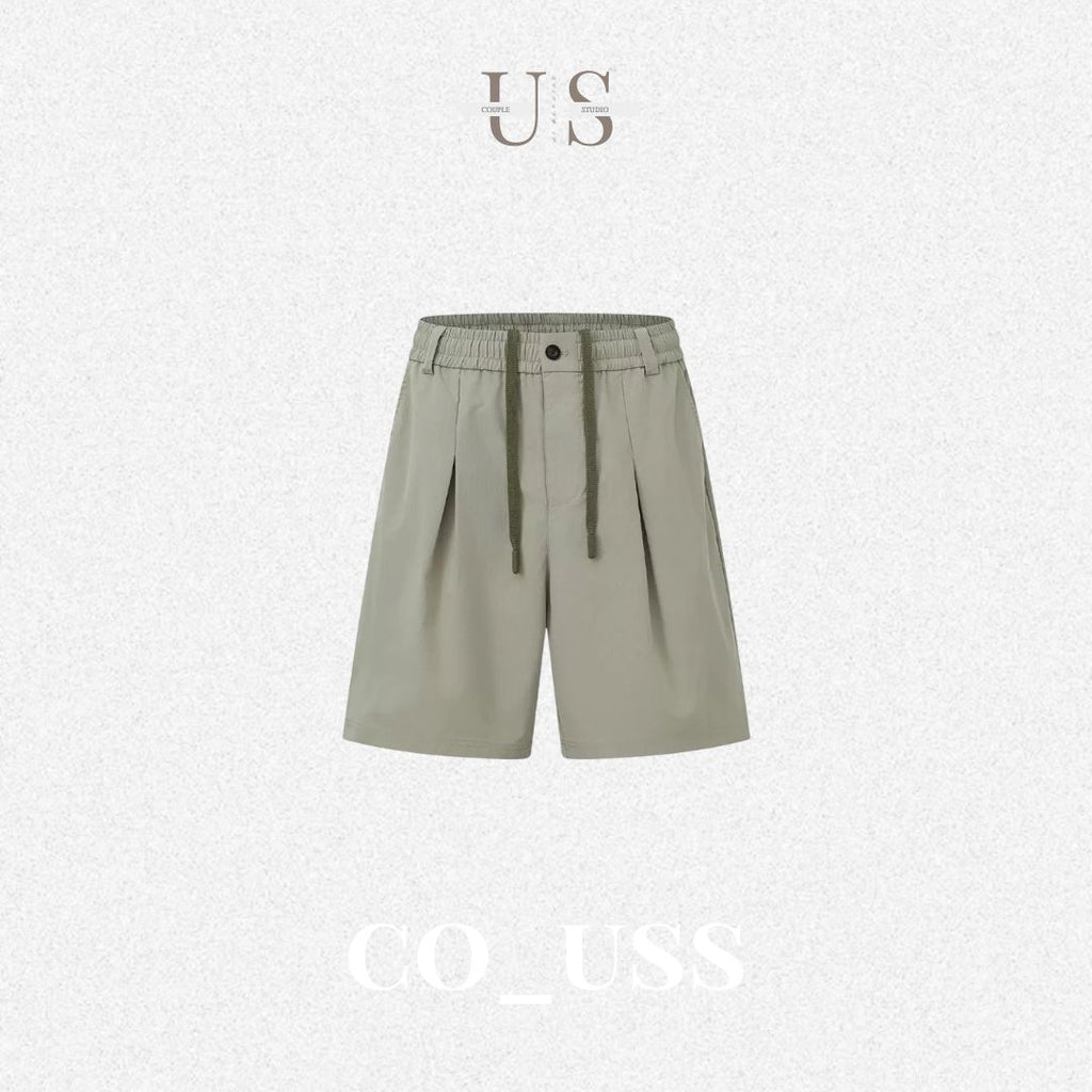 P0225 Japanese-style functional straight-leg wide-leg cargo pant shorts