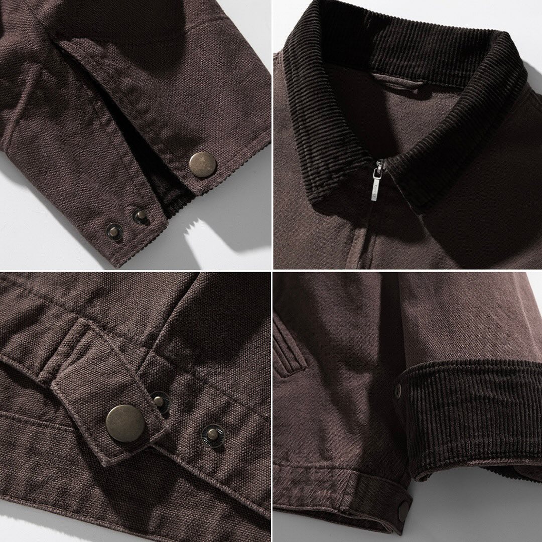 S0074 American Vintage Corduroy Oversize Cargo Jacket