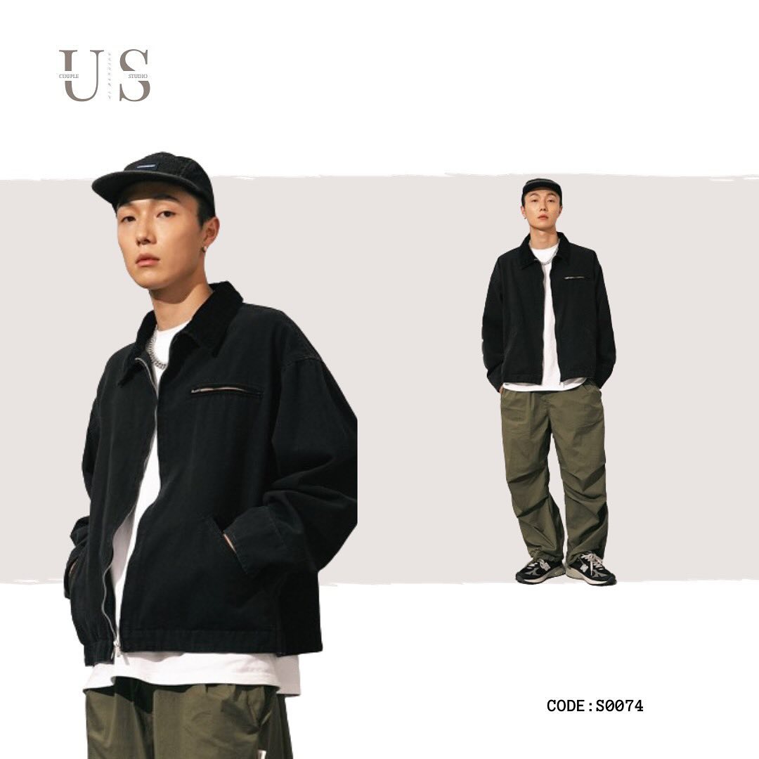 S0074 American Vintage Corduroy Oversize Cargo Jacket