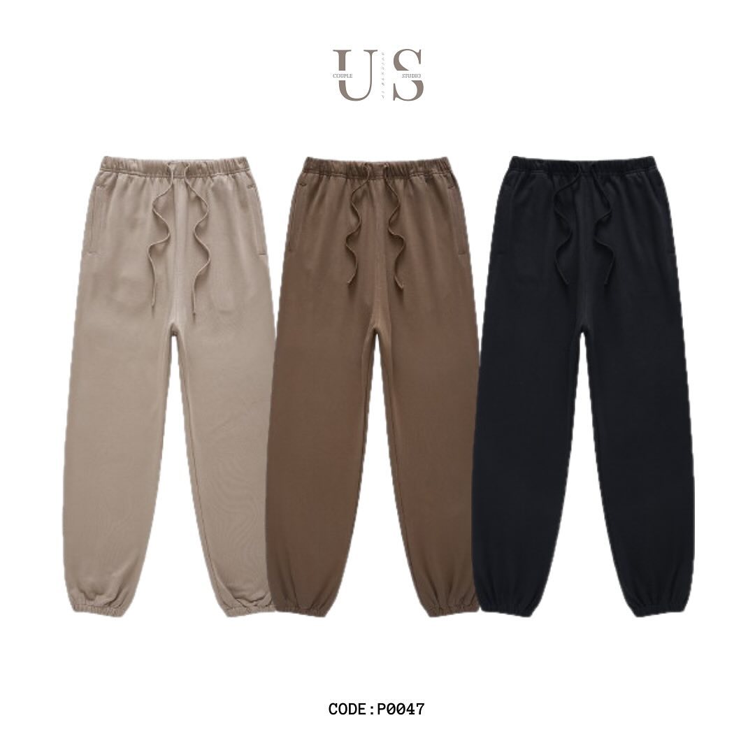 P0047 American loose straight-through pure cotton sports casual pants