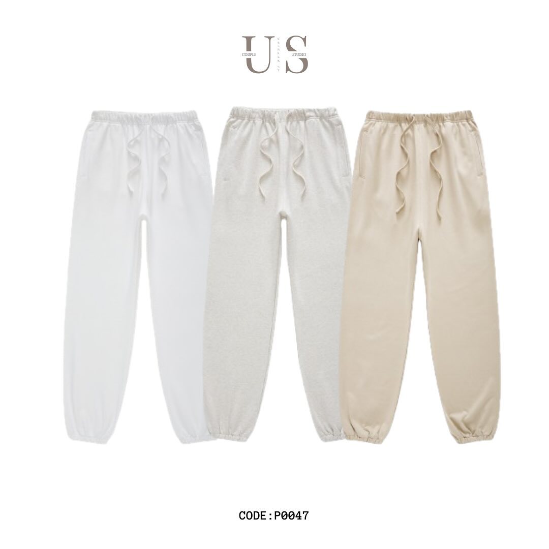P0047 American loose straight-through pure cotton sports casual pants