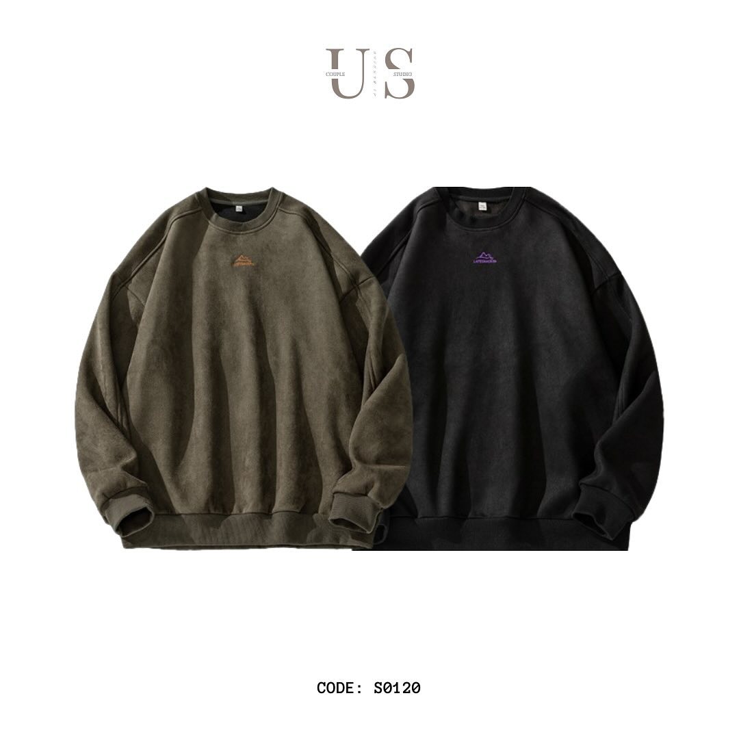 S0120 350g Japanese retro mountain style loose heavy sweatshirt