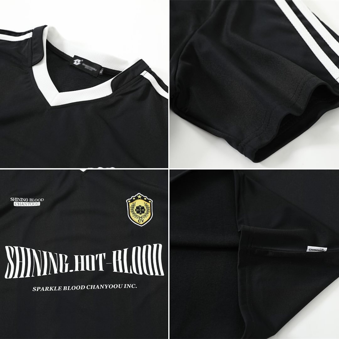 S0155 American casual letter print striped sports short-sleeved T-shirt