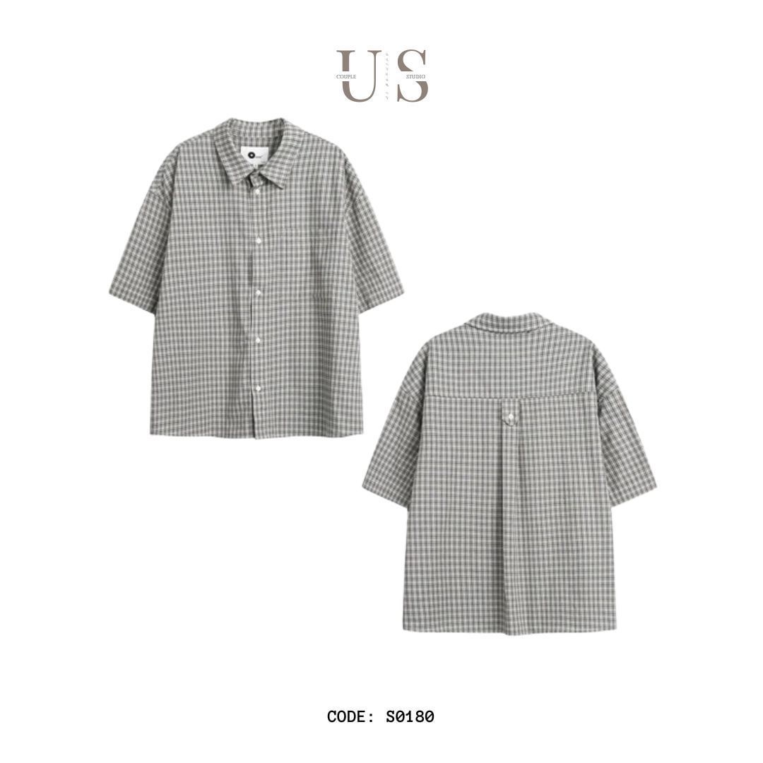 S0180 Japanese Vintage cityboy oversize plaid shirt Available: Green