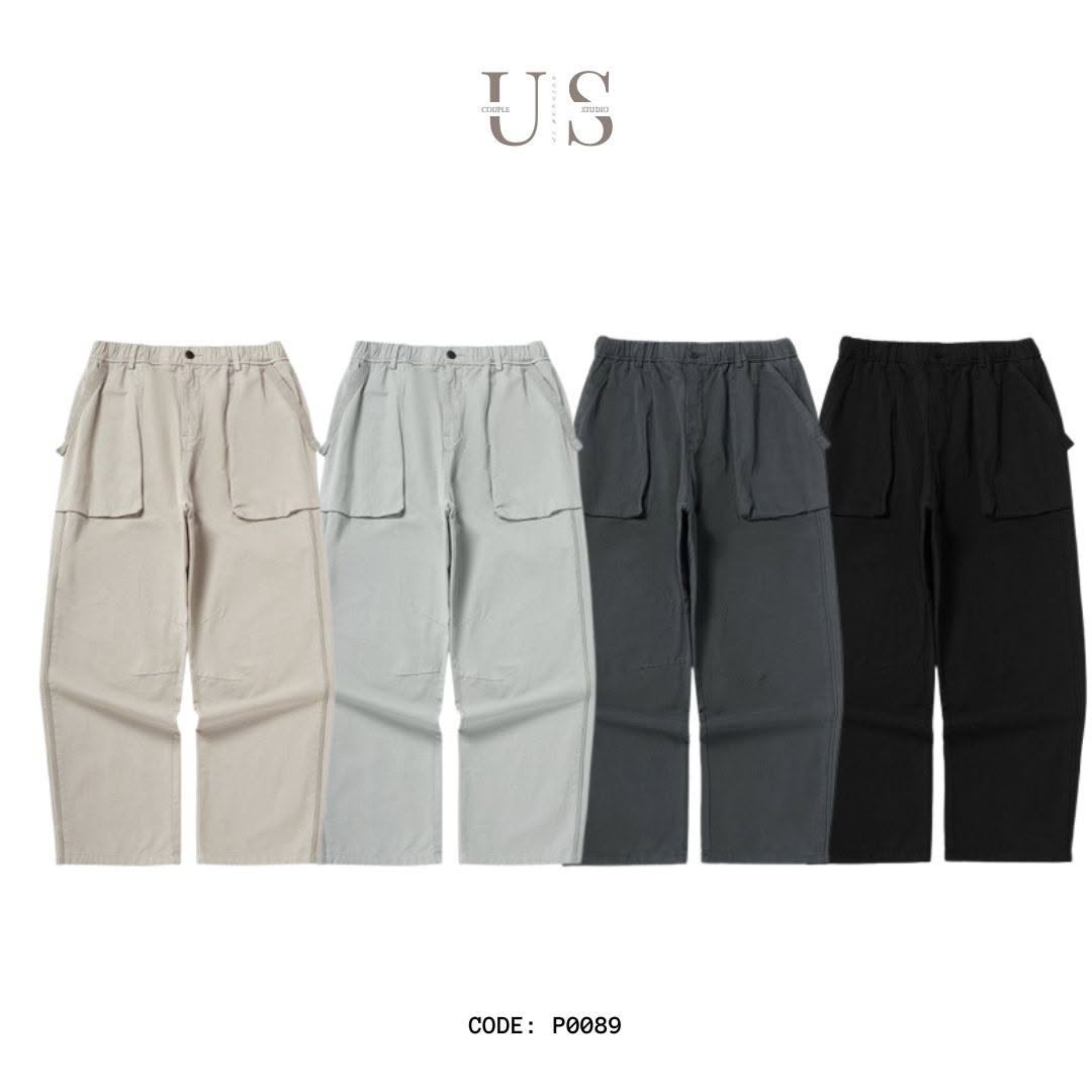 P0089 Japanese style vintage design oversize straight casual trousers